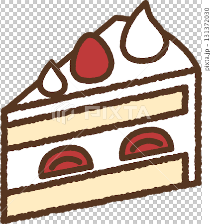 手書き風の単品アイコンイラスト 食べ物 ショートケーキ 手書き風の単品アイコンイラスト 食べ物 ショートケーキ 131372030