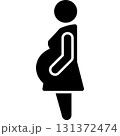 妊婦をシンプルに表現したベクターアイコン素材 妊婦をシンプルに表現したベクターアイコン素材 131372474