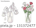 透過ベクター 枯れた花と、咲いている花の対比クリップアート 透過ベクター 枯れた花と、咲いている花の対比クリップアート 131372477