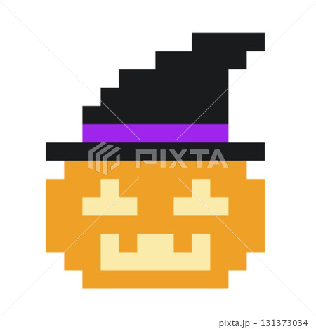 ハロウィン、ピクセルアートのイラスト。 ハロウィン、ピクセルアートのイラスト。 131373034