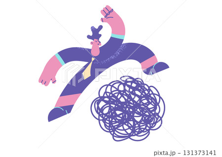 Overcoming difficulty, Avoiding business trouble concept 131373141