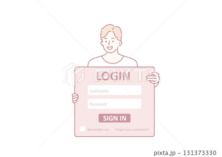 Signing in personal page concept. 131373330