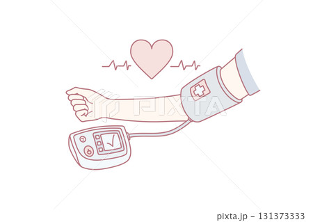 Measuring blood pressure and healthcare concept Measuring blood pressure and healthcare concept 131373333