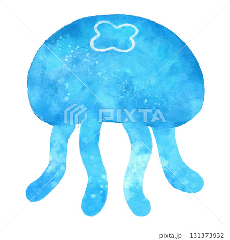 可愛いクラゲのイラスト　水彩 131373932