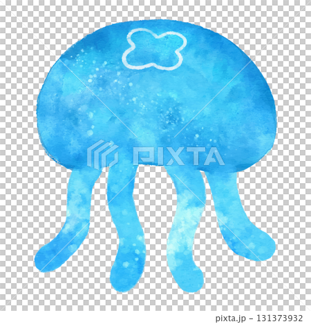 可愛いクラゲのイラスト　水彩 131373932