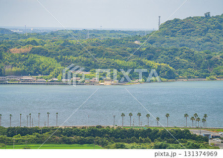 浜松市の街並みと浜名湖の風景(静岡県) 131374969