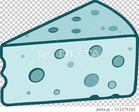 Blue cheese icon style illustration vector material 131375285
