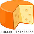 カットされたホールチーズのベクターアイコンイラスト カットされたホールチーズのベクターアイコンイラスト 131375288