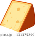 とろけるチーズのような三角チーズのベクターアイコンイラスト とろけるチーズのような三角チーズのベクターアイコンイラスト 131375290
