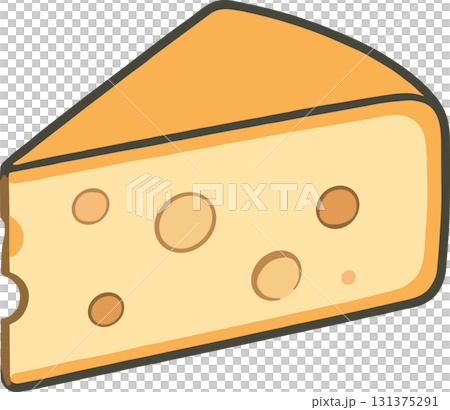 穴の開いた三角チーズのベクターアイコンイラスト 穴の開いた三角チーズのベクターアイコンイラスト 131375291