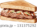 スペアリブサンドイッチ ベクターイラスト スペアリブサンドイッチ ベクターイラスト 131375292