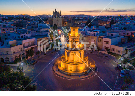 Belvedere Tower and Lija Parish Church at Dusk, Malta 131375296