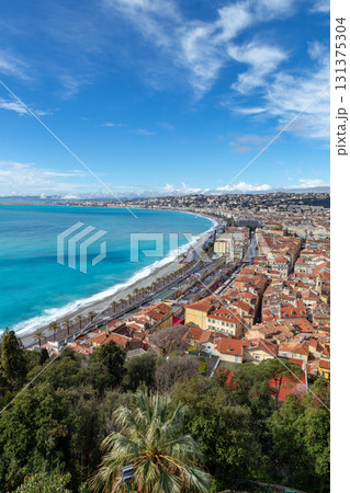 Portrait View of Nice Coastline, French Riviera Portrait View of Nice Coastline, French Riviera 131375304