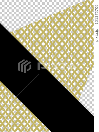 帶有七寶圖案和黑帶的日式背景 帶有七寶圖案和黑帶的日式背景 131375709