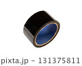 glossy black tape roll isolated on white background. crafting and repair use 131375811