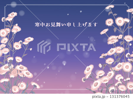 ハルジオンが描かれた寒中見舞い ハルジオンが描かれた寒中見舞い 131376045