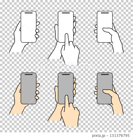 スマホを操作する手 スマホを操作する手 131376795