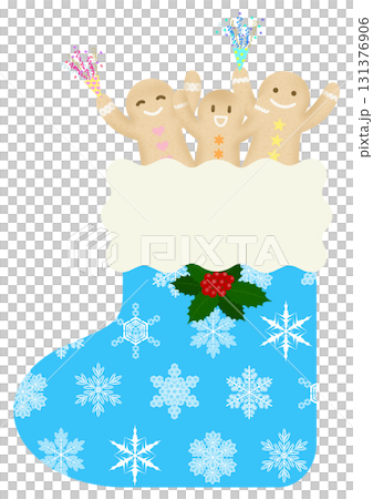 聖誕襪和薑餅人 131376906