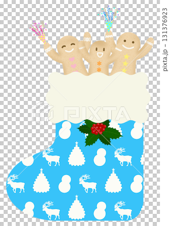 クリスマスソックスとジンジャーブレッドマン 131376923