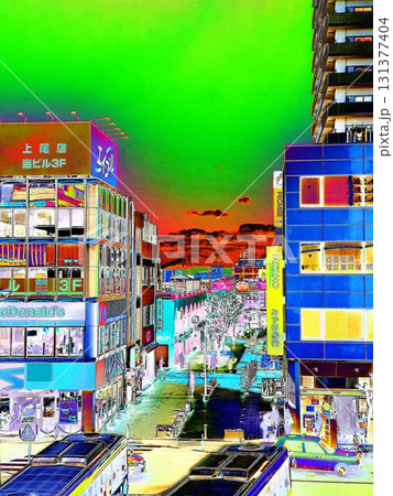 駅前風景　＜加工＞ 131377404
