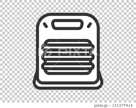 風扇加熱器圖示插圖（線條圖） 131377414