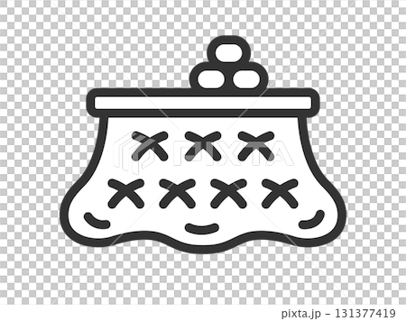 被爐和橘子圖示的插圖（線條畫） 131377419