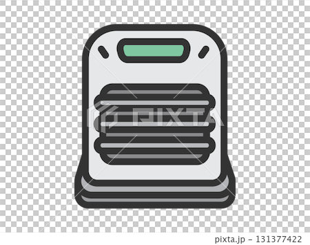 風扇加熱器圖示插圖（線條畫顏色） 131377422