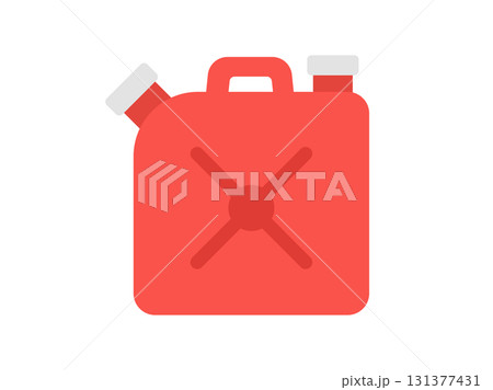 赤色の灯油タンクのアイコンのイラスト 131377431