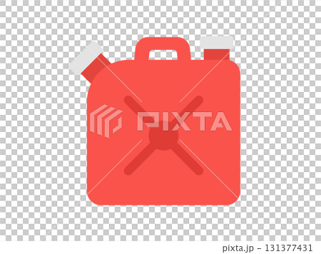 赤色の灯油タンクのアイコンのイラスト 131377431