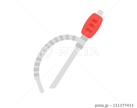 赤色の灯油ポンプのアイコンのイラスト 131377433