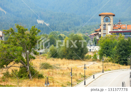 Bansko, Bulgaria autumn town panorama 131377778