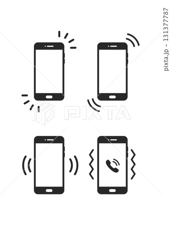 Vibration alert in smartphone icons stock illustration Vibration alert in smartphone icons stock illustration 131377787