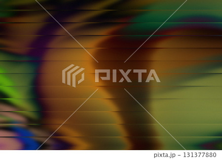 Green Purple Orange Glitch Background Abstract Horizontal Distortion Wave Texture Art 131377880
