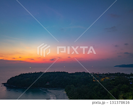 The beauty of the sky was mesmerizing in quite sunset. 131378616