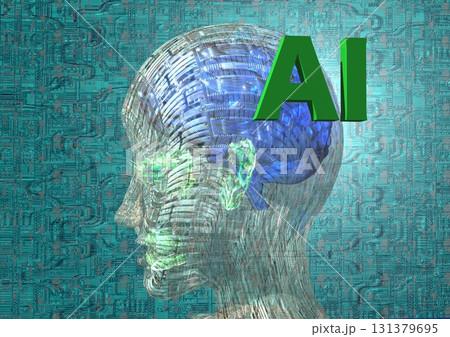 AI 人工知能 ロボット アンドロイド テクノロジー AI文字(3DCGイメージ) AI 人工知能 ロボット アンドロイド テクノロジー AI文字(3DCGイメージ) 131379695