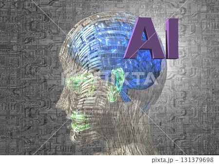 AI 人工知能 ロボット アンドロイド テクノロジー AI文字(3DCGイメージ) AI 人工知能 ロボット アンドロイド テクノロジー AI文字(3DCGイメージ) 131379698