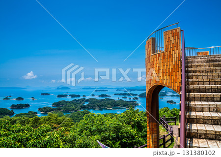 展海峰から九十九島の眺め【長崎県佐世保市】 131380102