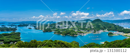 展海峰から九十九島の眺め パノラマ【長崎県佐世保市】 展海峰から九十九島の眺め パノラマ【長崎県佐世保市】 131380112