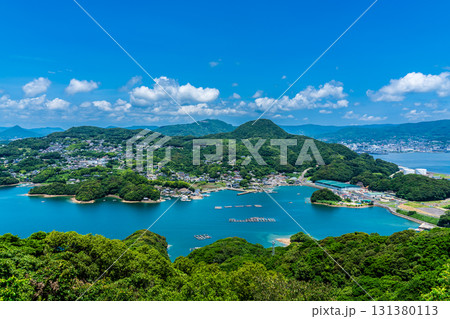 展海峰から九十九島の眺め【長崎県佐世保市】 131380113