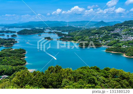 展海峰から九十九島の眺め【長崎県佐世保市】 131380120