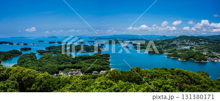 展海峰から九十九島の眺め パノラマ【長崎県佐世保市】 展海峰から九十九島の眺め パノラマ【長崎県佐世保市】 131380171