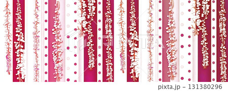 背景素材 背景画像 シームレスパターン ストライプ 水彩画風 花柄 藤の花 赤 背景素材 背景画像 シームレスパターン ストライプ 水彩画風 花柄 藤の花 赤 131380296