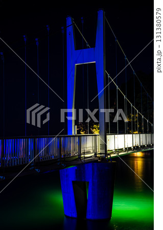 湯の児島　観月橋　ライトアップ【熊本県水俣市】 131380579
