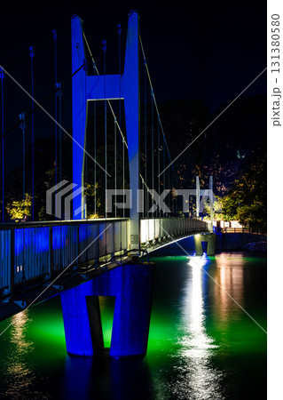 湯の児島　観月橋　ライトアップ【熊本県水俣市】 131380580