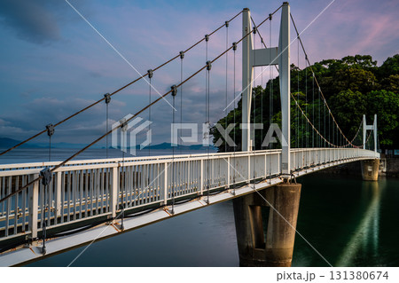 湯の児島　観月橋　夜明け【熊本県水俣市】 131380674