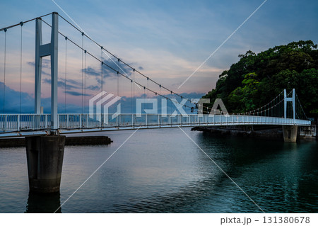 湯の児島　観月橋　夜明け【熊本県水俣市】 131380678