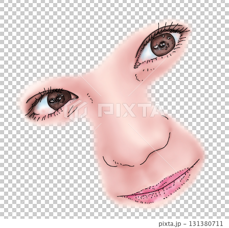 Pen drawing illustration of a smiling beautiful woman Pen drawing illustration of a smiling beautiful woman 131380711