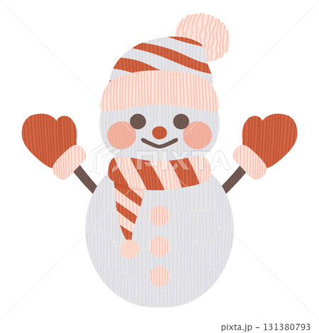 かわいい雪だるまのイラスト かわいい雪だるまのイラスト 131380793