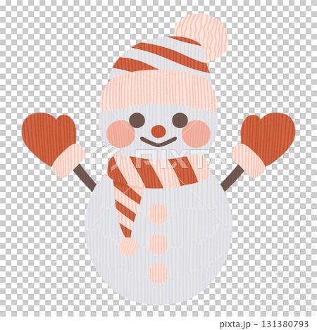 かわいい雪だるまのイラスト かわいい雪だるまのイラスト 131380793