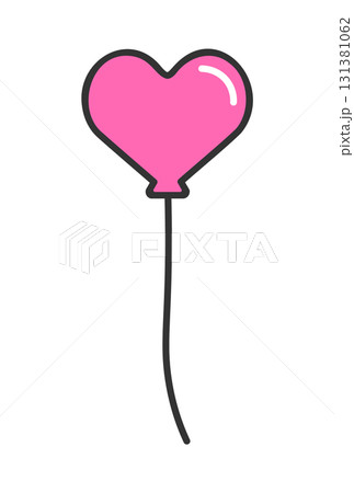 ハート型の風船のイラスト 131381062